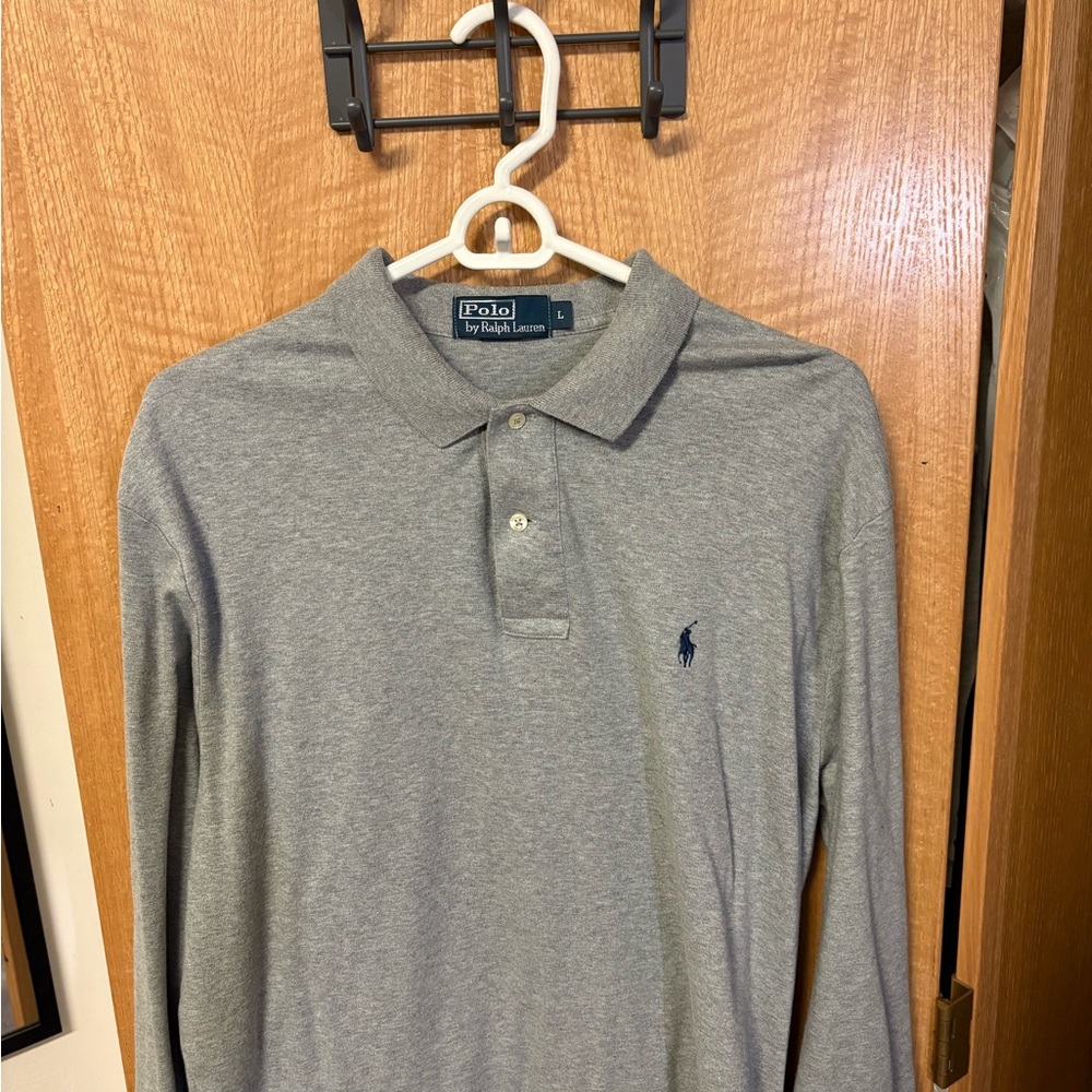 Polo by Ralph Lauren Long-Sleeve Polo Shirt - Gray